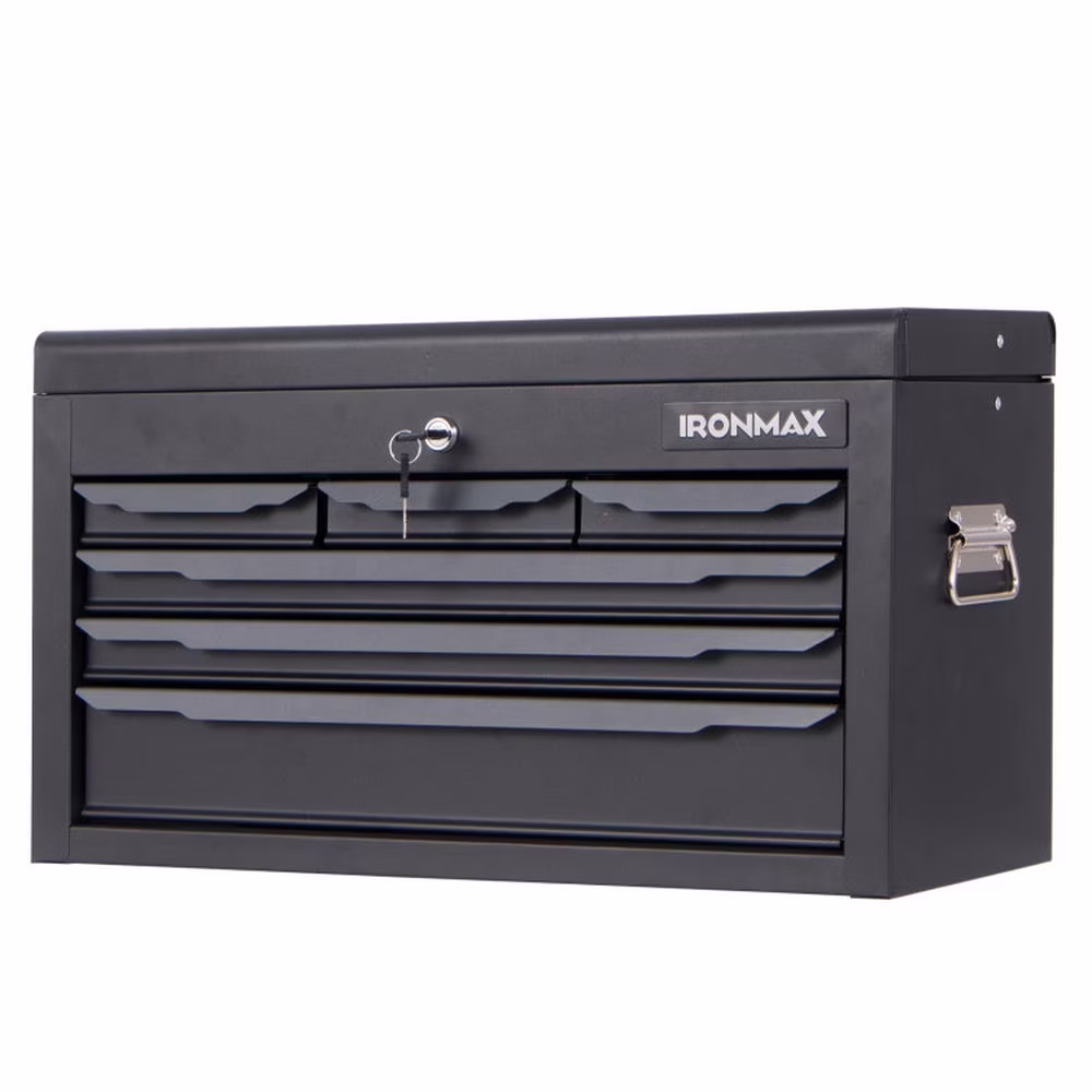 Spaco 24 Inch Tool Chest Case with 6 Drawers and Top Storage for Garage Repair Shop & Warehouse-Black, Tool Chest for Garage, Home and Workbench