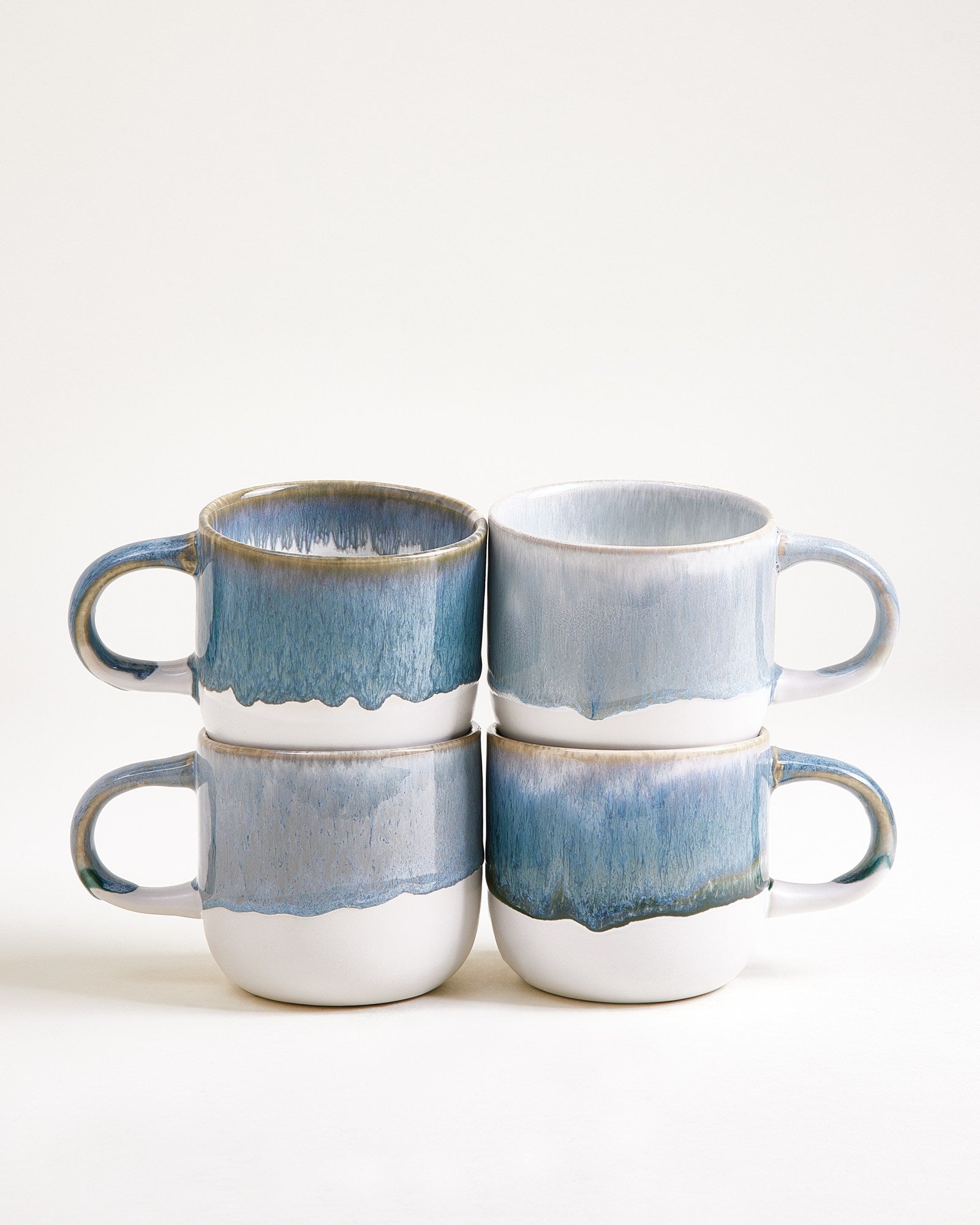 COIMBRA - LARGE MUG GRAY-BLUE SET OF 4