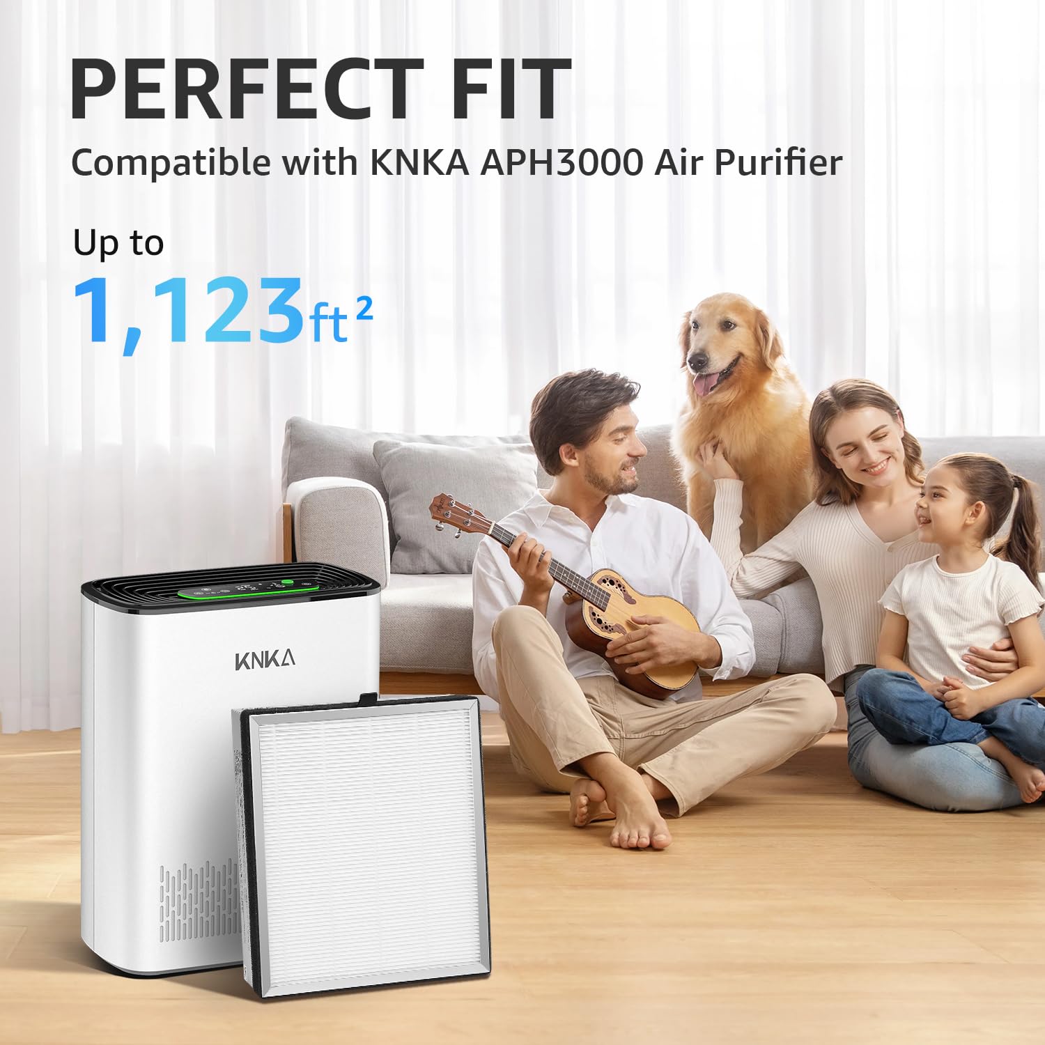 Genuine APH3000 Air Purifier Replacement Filter, 2 Pack (APH3000LX) | Supports HEPA Sleep Mode. High-Efficiency Air Filtration, Odor and Smoke Reduction, Pet Dander Version, 2 Pack