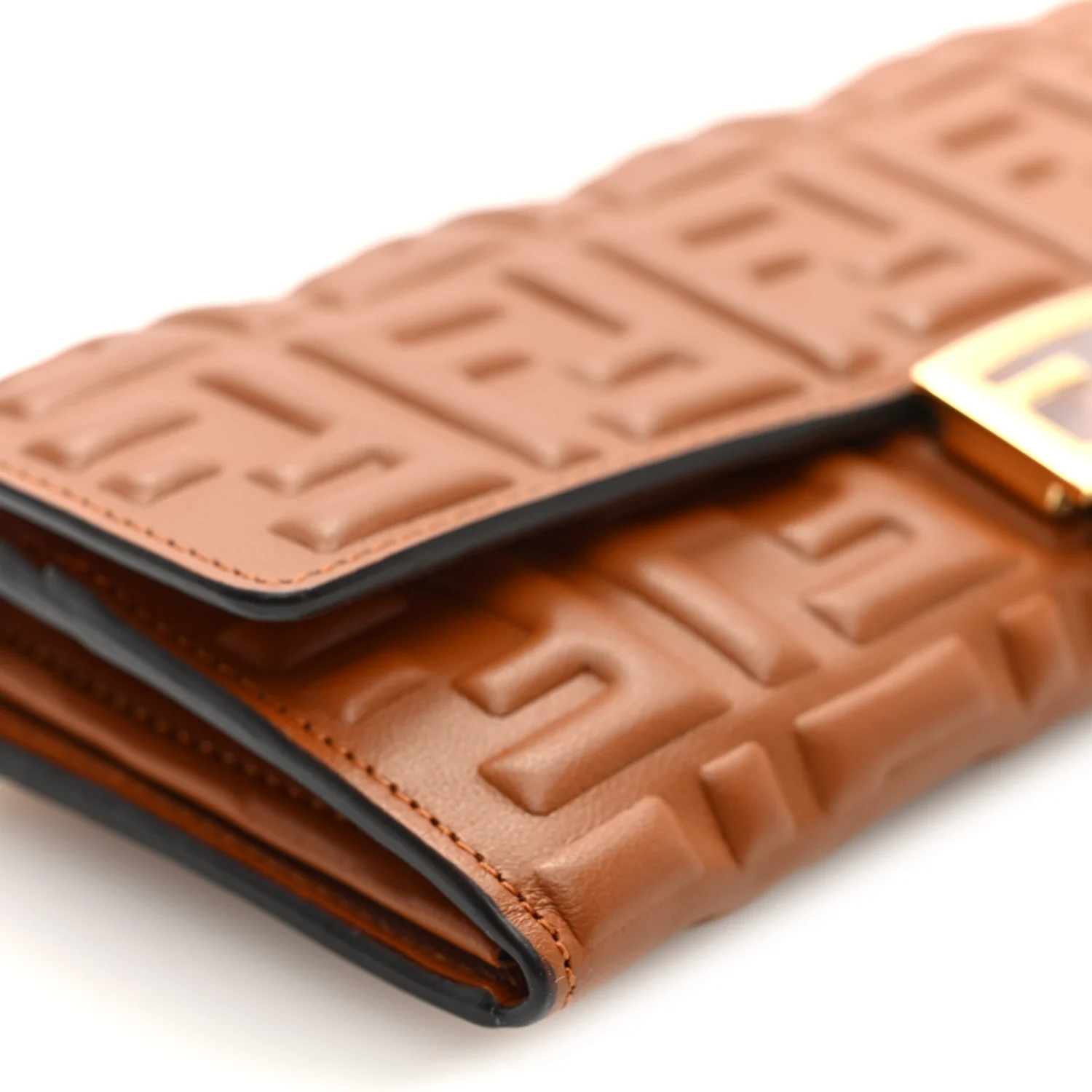 Nappa Matisse FF Embossed Continental Wallet On Chain Coloniale
