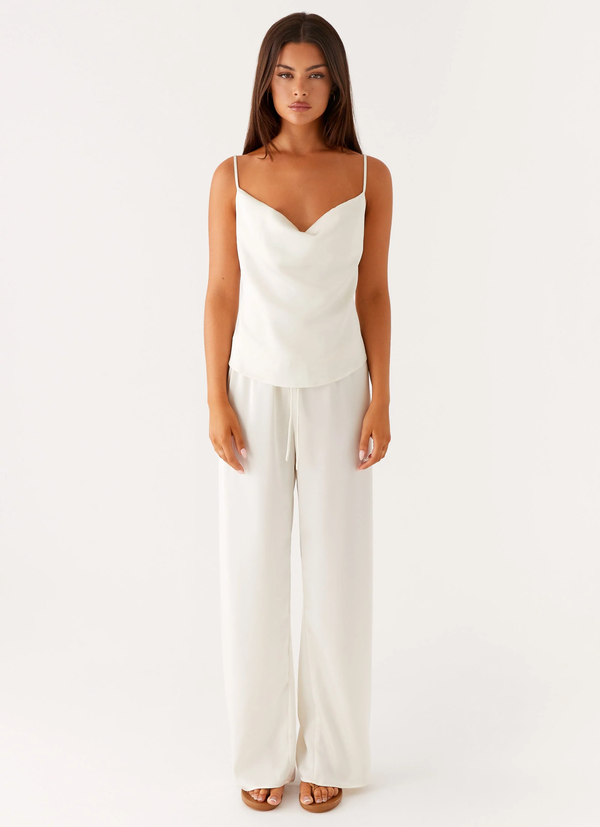 Kaia Cowl Neck Top - Butter