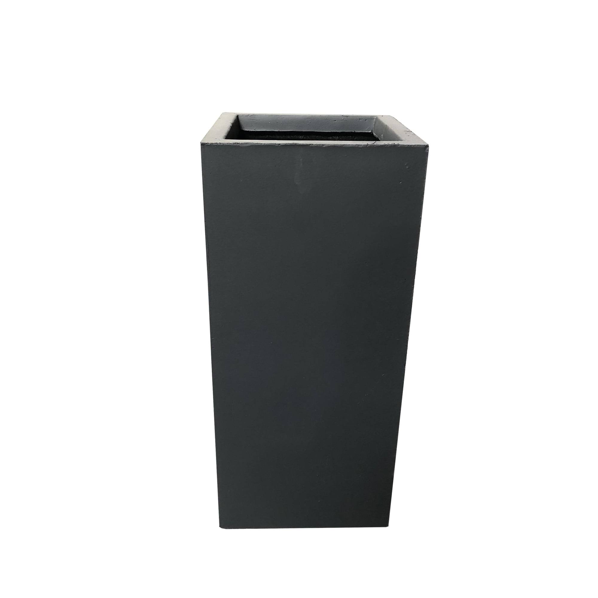 Kante RF0002B-C60121 Lightweight Concrete Modern Rectangle Outdoor Planter, Charcoal