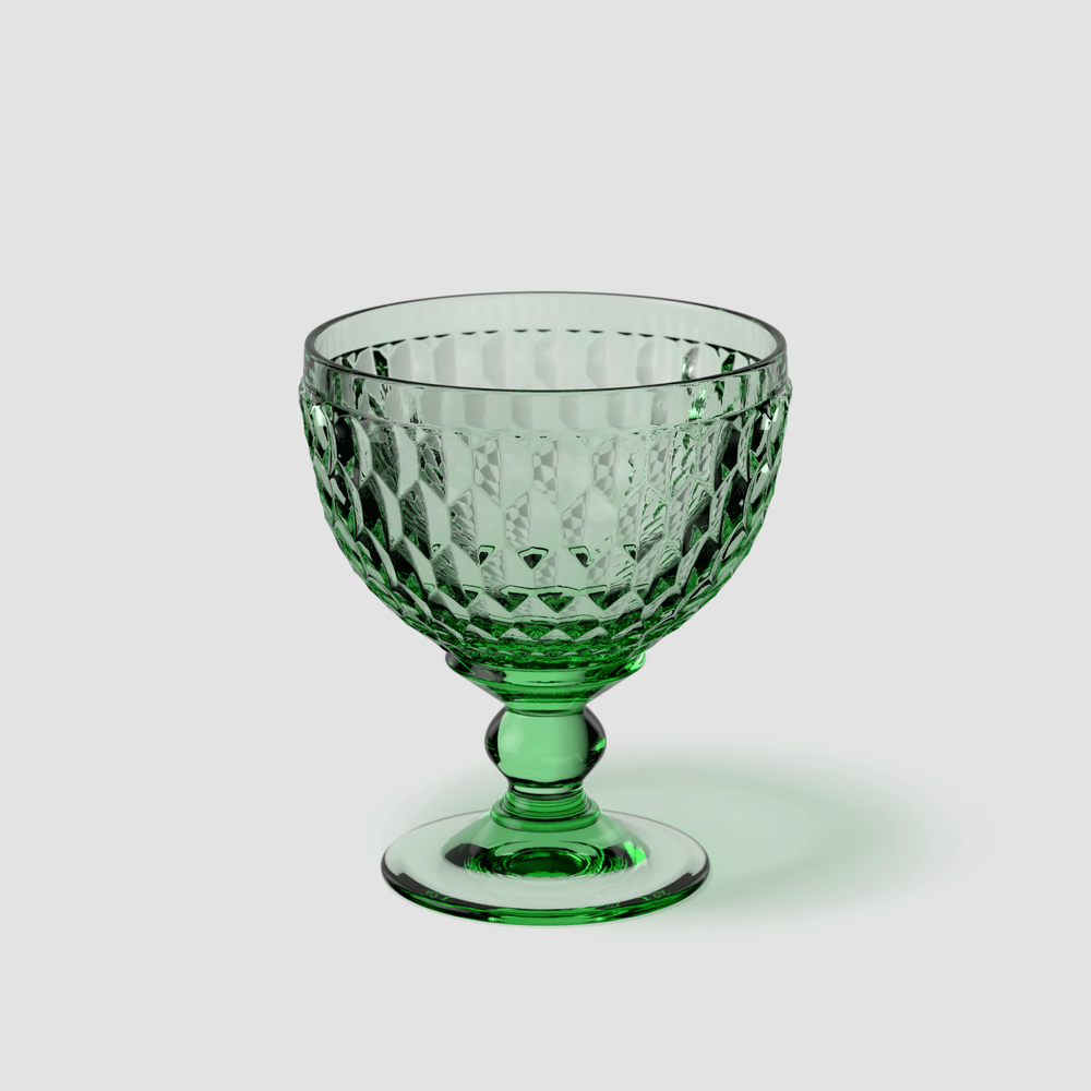Boston Candy dish - Green, 8.5 oz, crystal glass