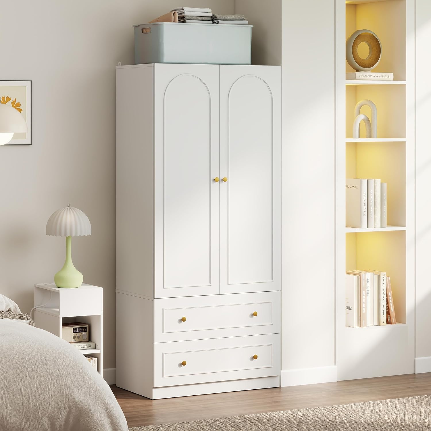 GOODONE Wooden Armoire Wardrobe Closet - 71