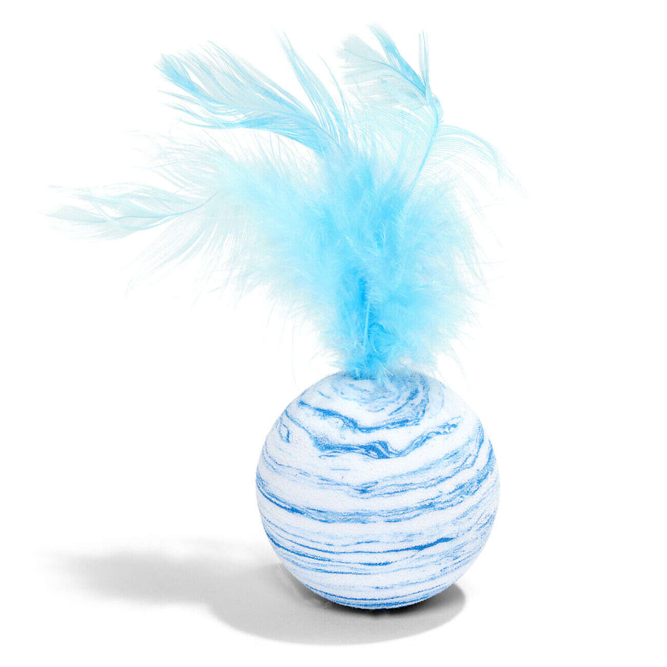 Balle pour chat avec plume Ø4xH13cm (2 modèles)