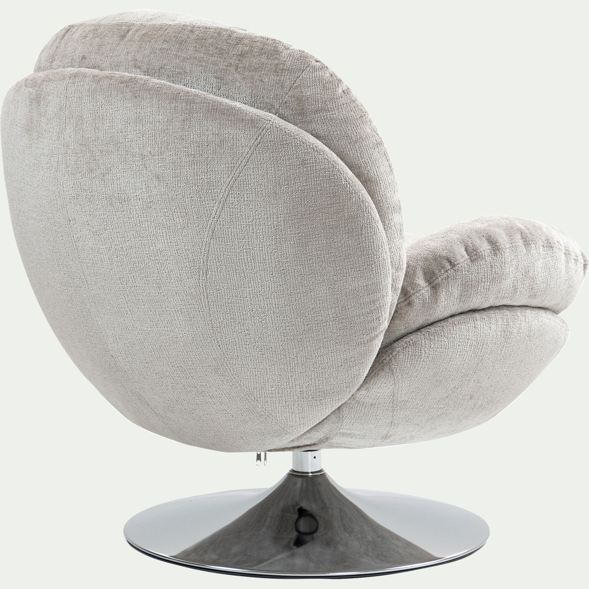 TOPIA - Fauteuil pivotant en tissu Harmony - taupe