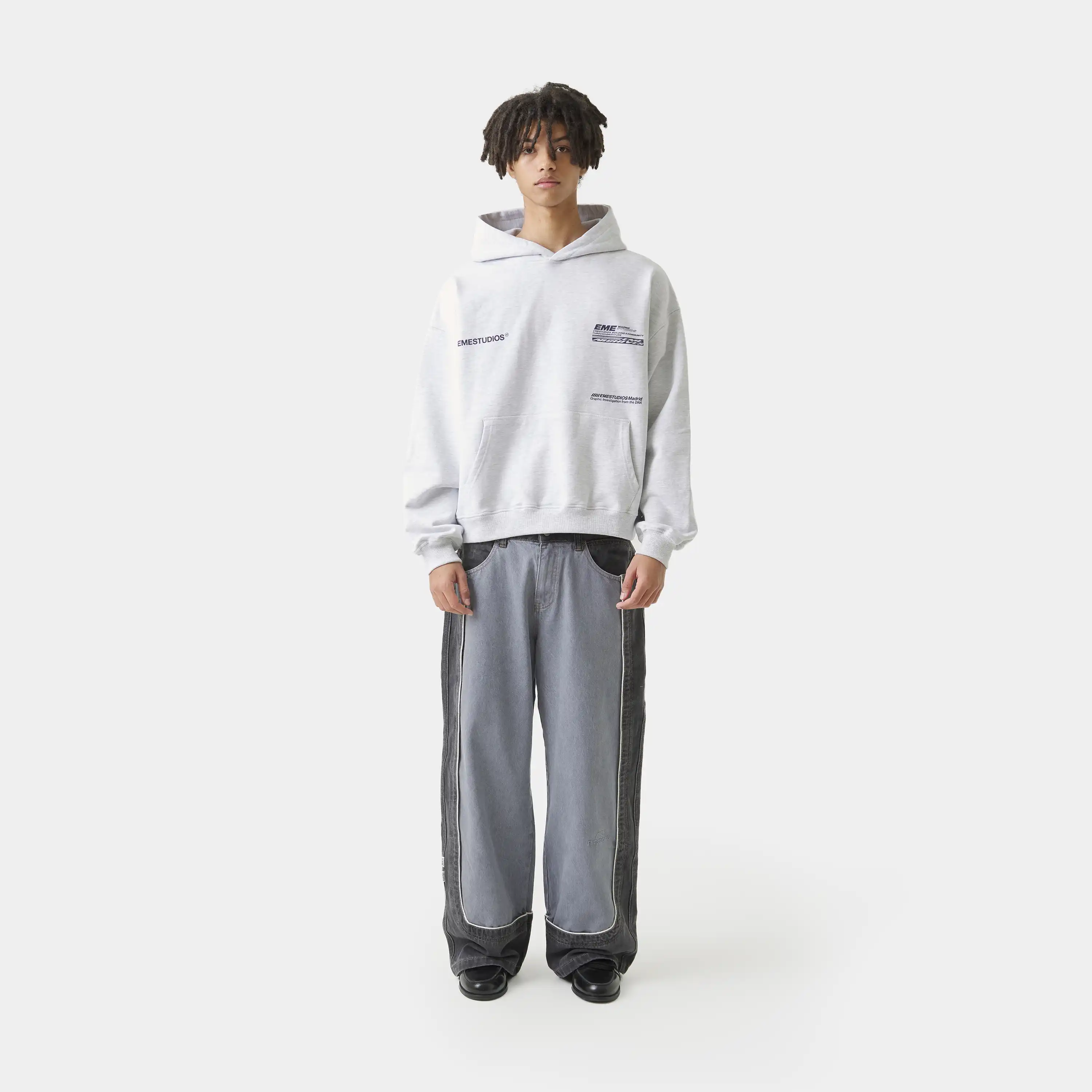 DNA Heather Grey Oversized Hoodie