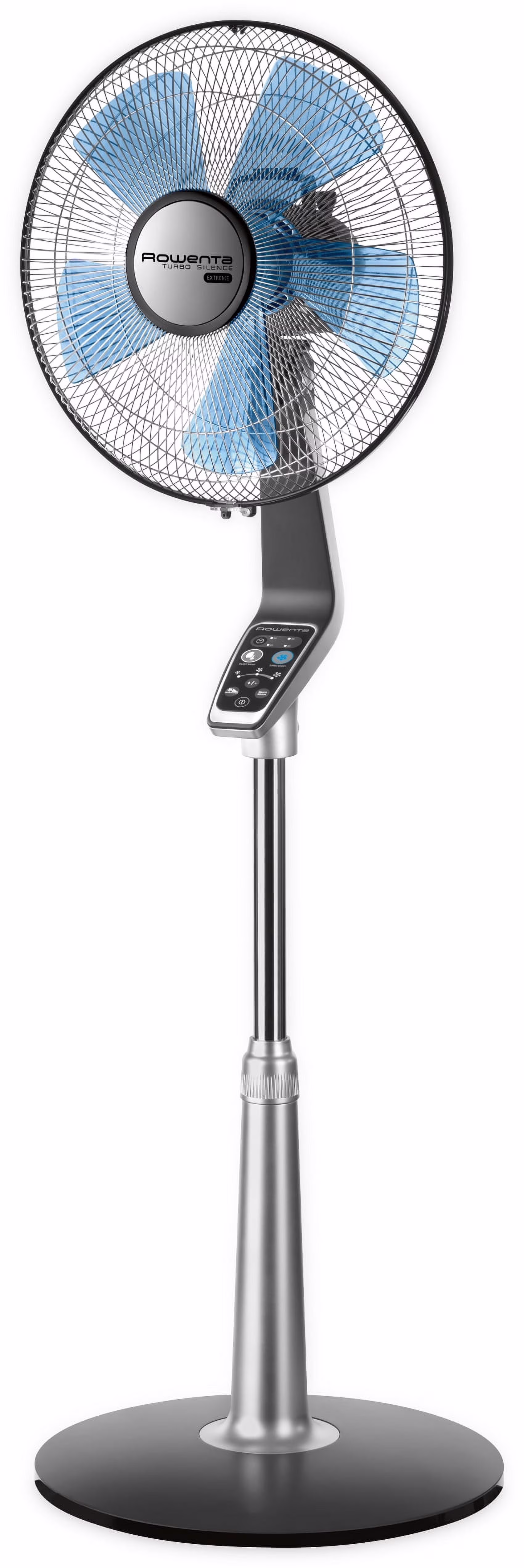 Turbo Silence Standing Floor Fan with Remote, 53 Inch, Portable, 5 Speeds, VU5670(53 Inch VU5670)