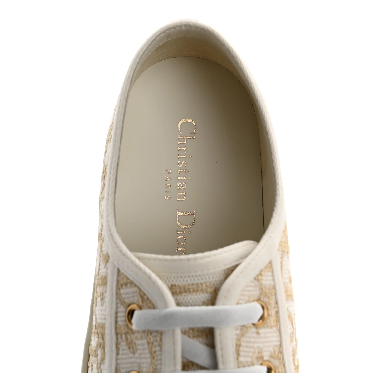 Canvas Oblique Walk'N'Dior Low Top Sneakers 41 Pale Gold