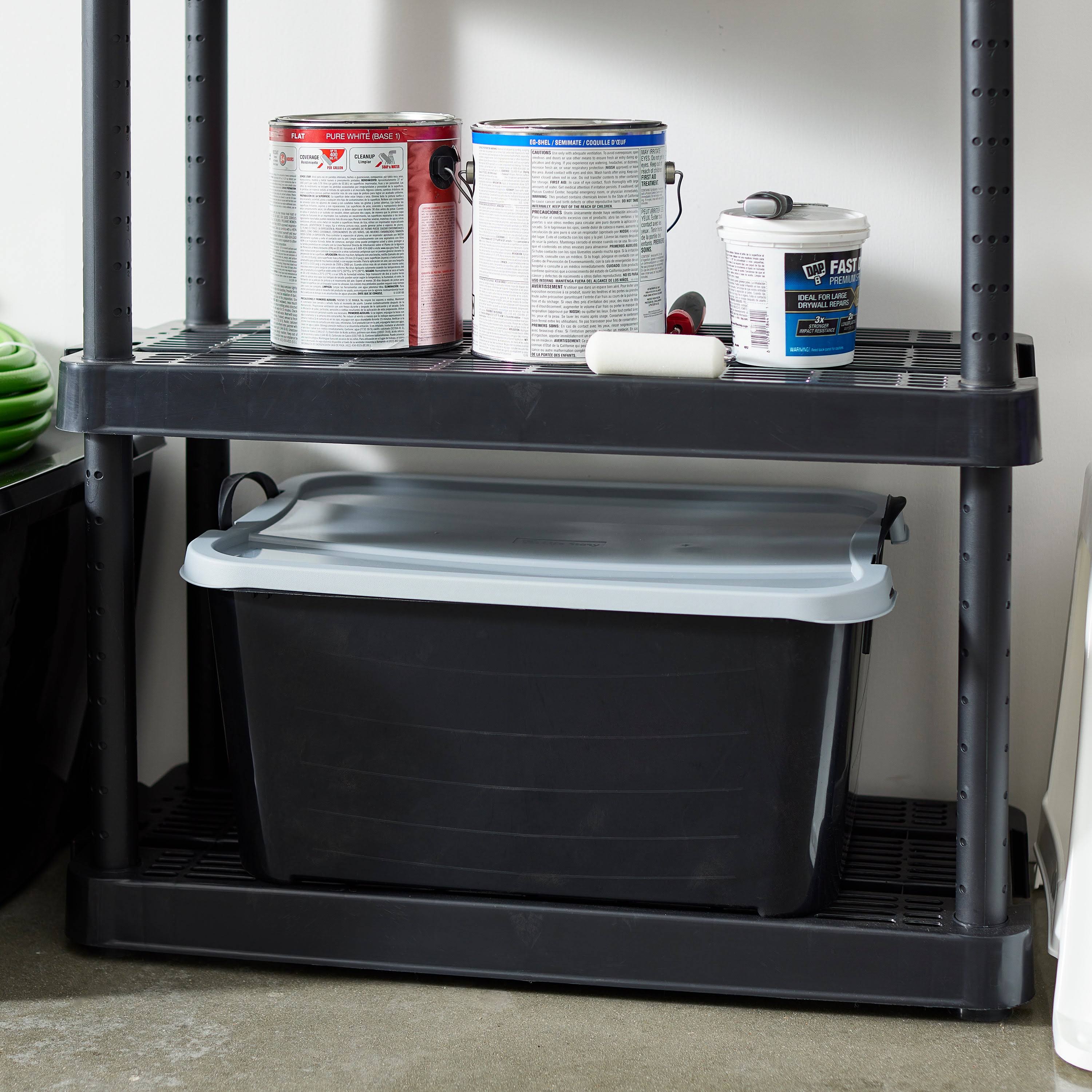 Life Story Black Stackable Closet & Storage Box 55 Quart Containers, 6 Pack