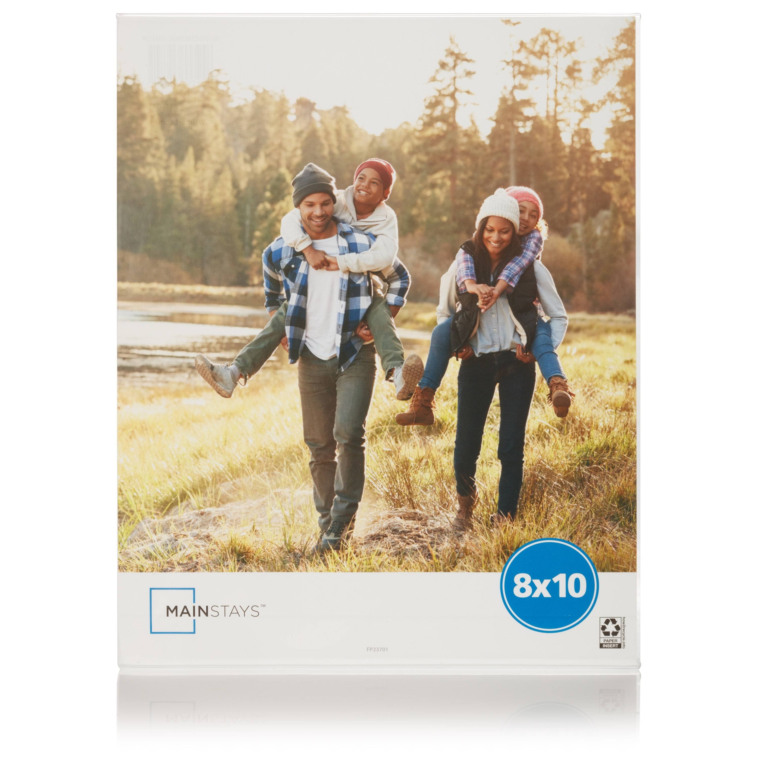 Mainstays 8x10 Vertical Bent Acrylic Tabletop Picture Frame