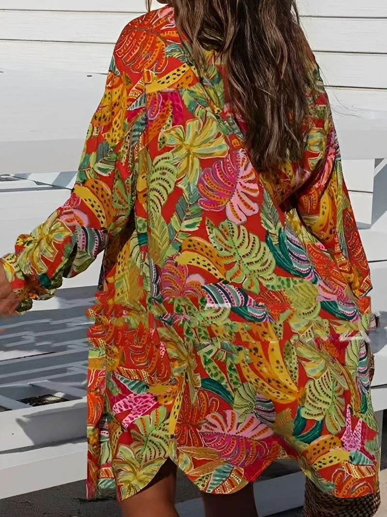 Montes - Robe Chemise à Boutons Florale