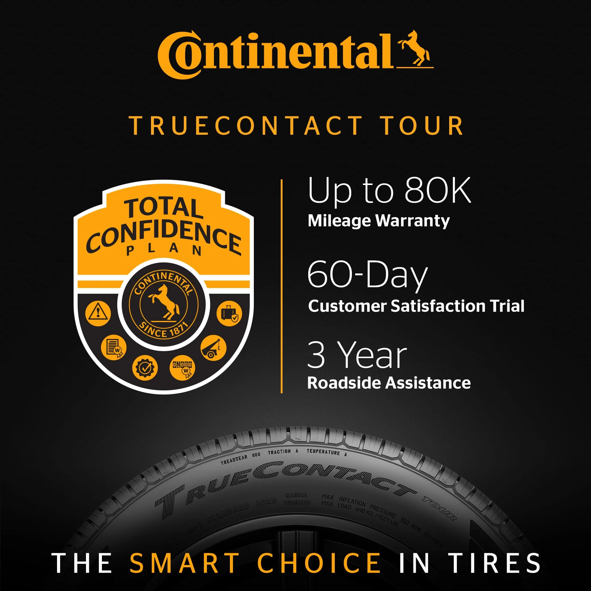Continental Truecontact Tour All-Season 195/65R15 91H Passenger Tire