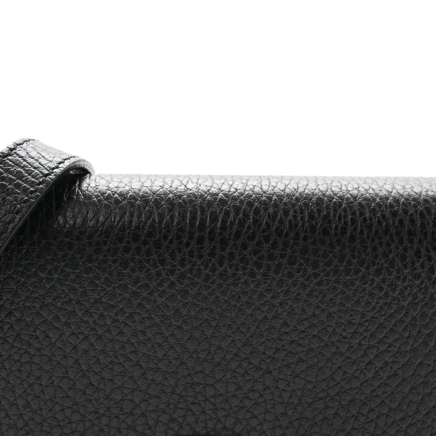 Dollar Calfskin Interlocking G Chain Wallet Black