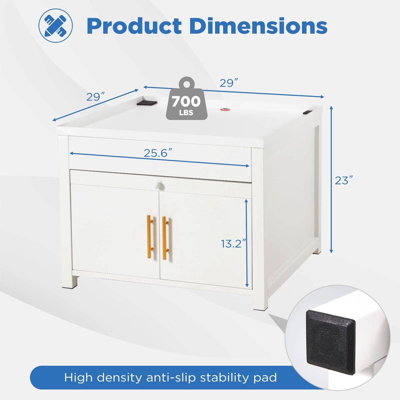 AECOJOY 2 Pack Laundry Pedestal, 700 LBS Capacity Washer Dryer Pedestal (Beige)