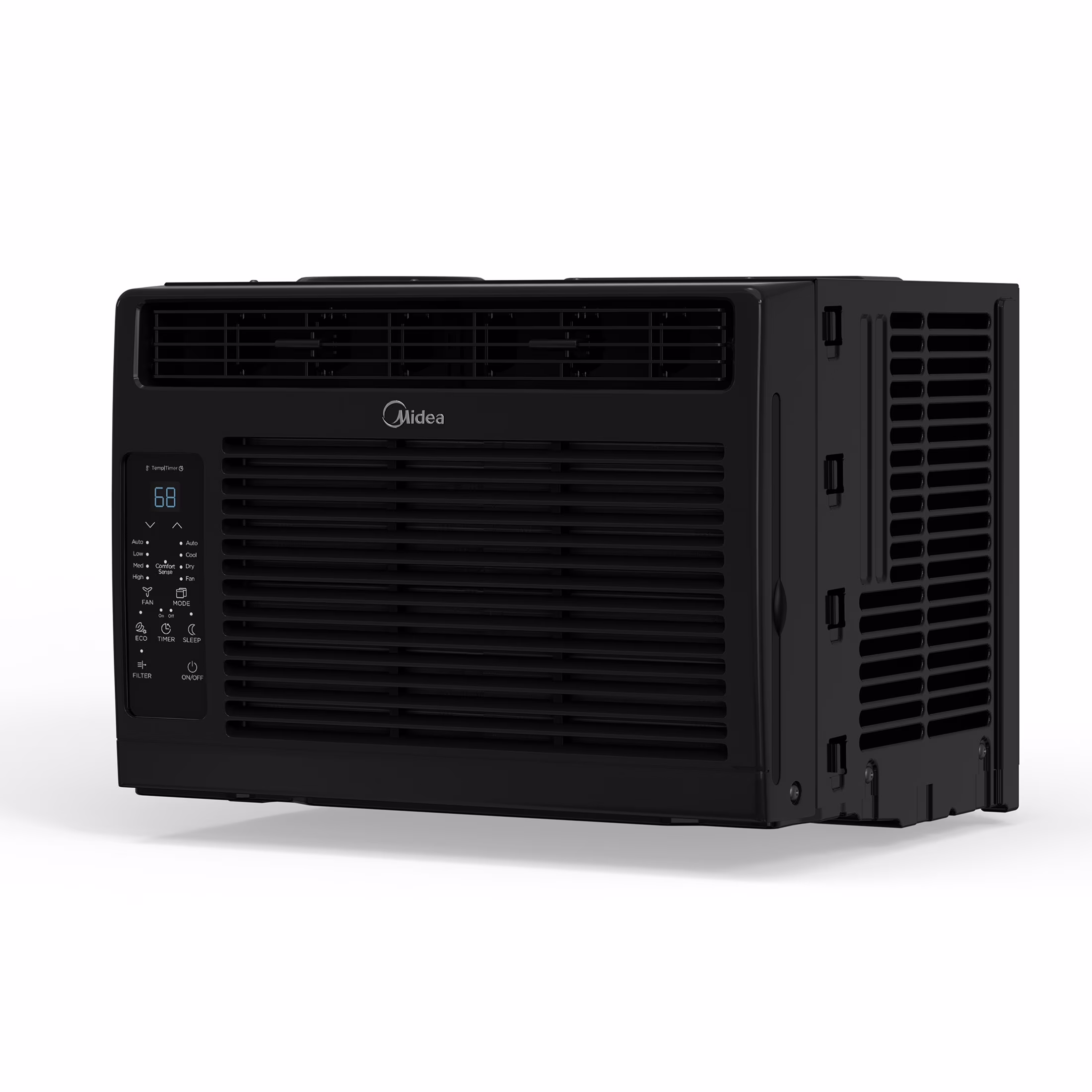 Midea 6, 000 BTU 115V Window Air Conditioner with Comfort Sense Remote, up to 250 Sq. Ft., Black, MAW06R1WBL - T, New
