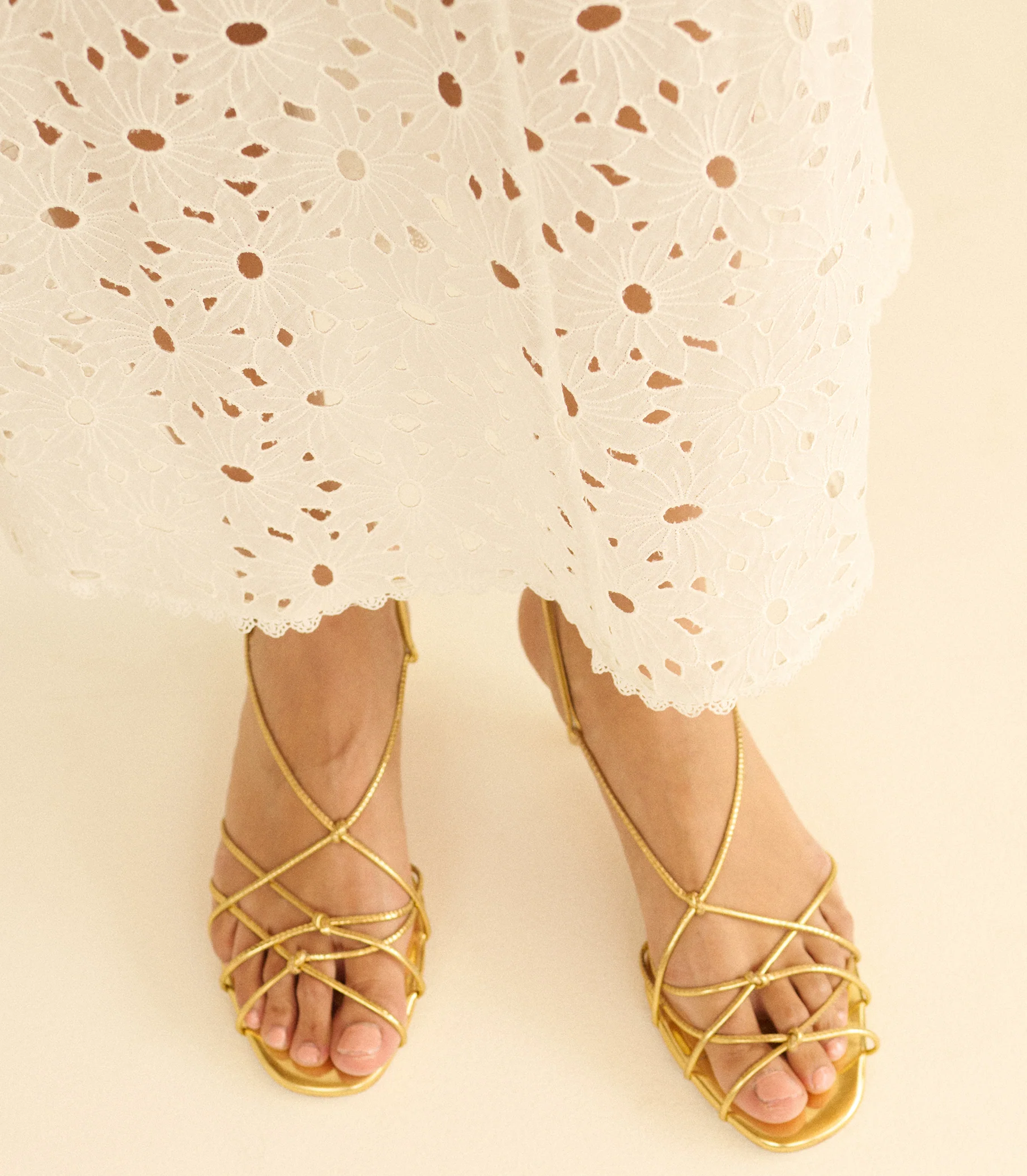 COMPORTA SANDAL -- BRASS FOIL LEATHER