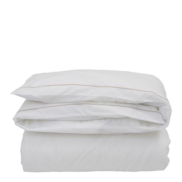 Hotel sengetøy percale 200x220 cm hvit/beige