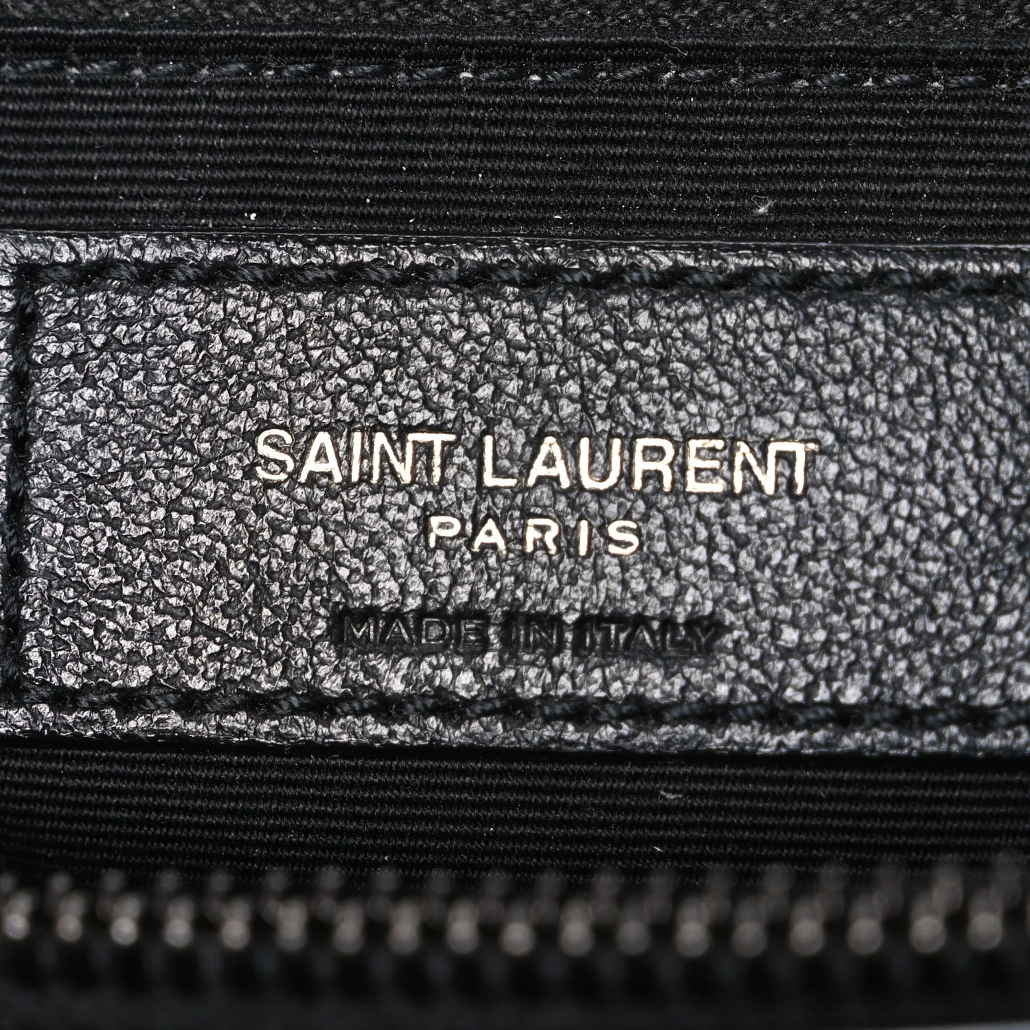 Calfskin Y Quilted Monogram Monochrome Large Loulou Chain Satchel Black