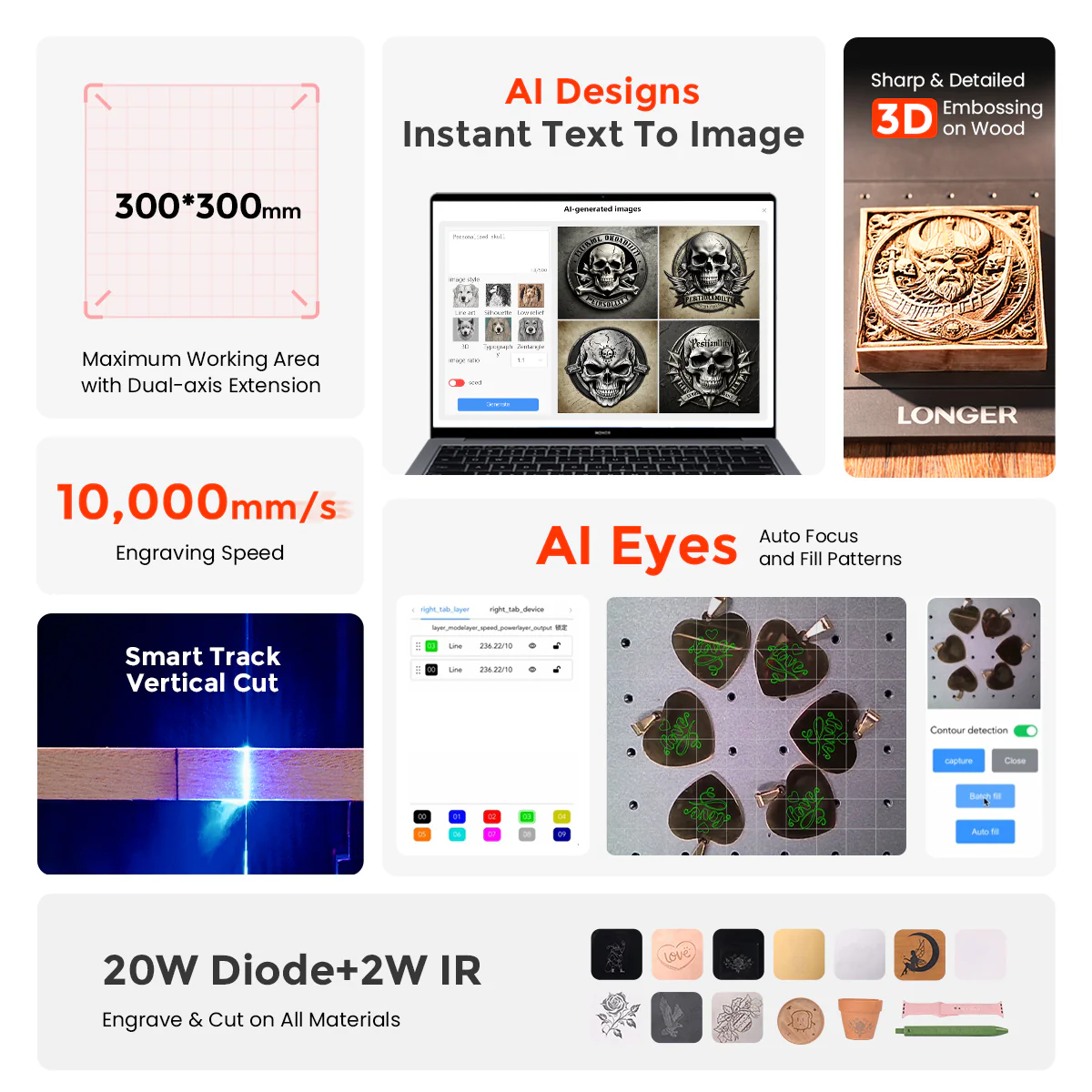 Graveur laser IA Nano Duo allongé