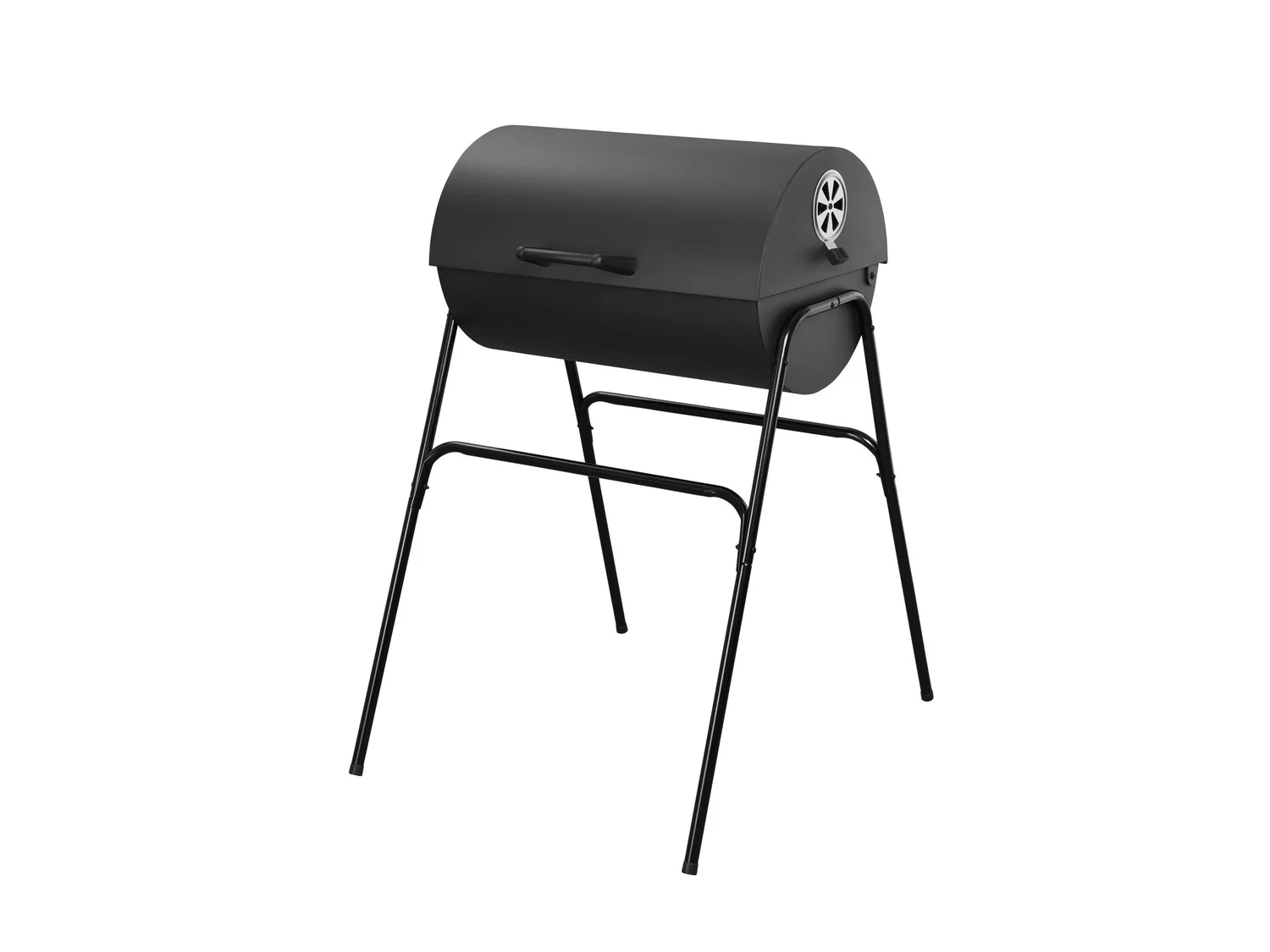 GRILLMEISTER Barbecue baril  charbon de bois, 51 x 34 cm