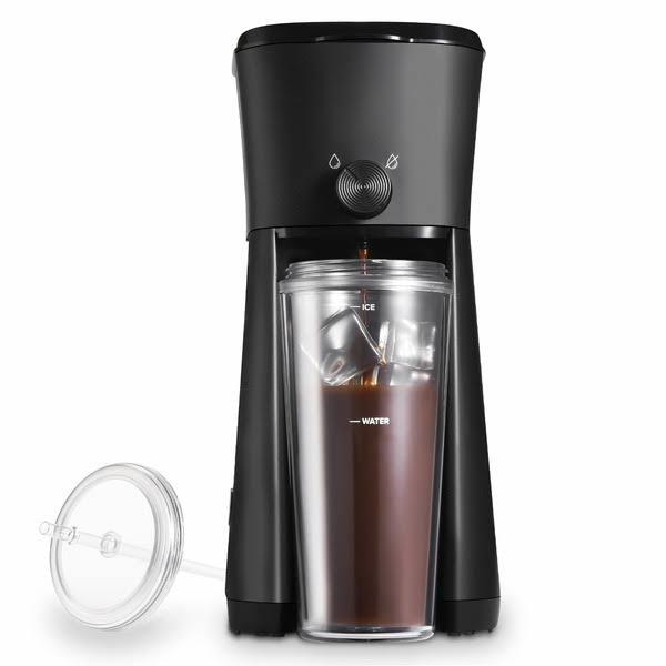 Mainstays Iced Coffee Maker with Reusable Tumbler & Filter - Black - 20 fl oz