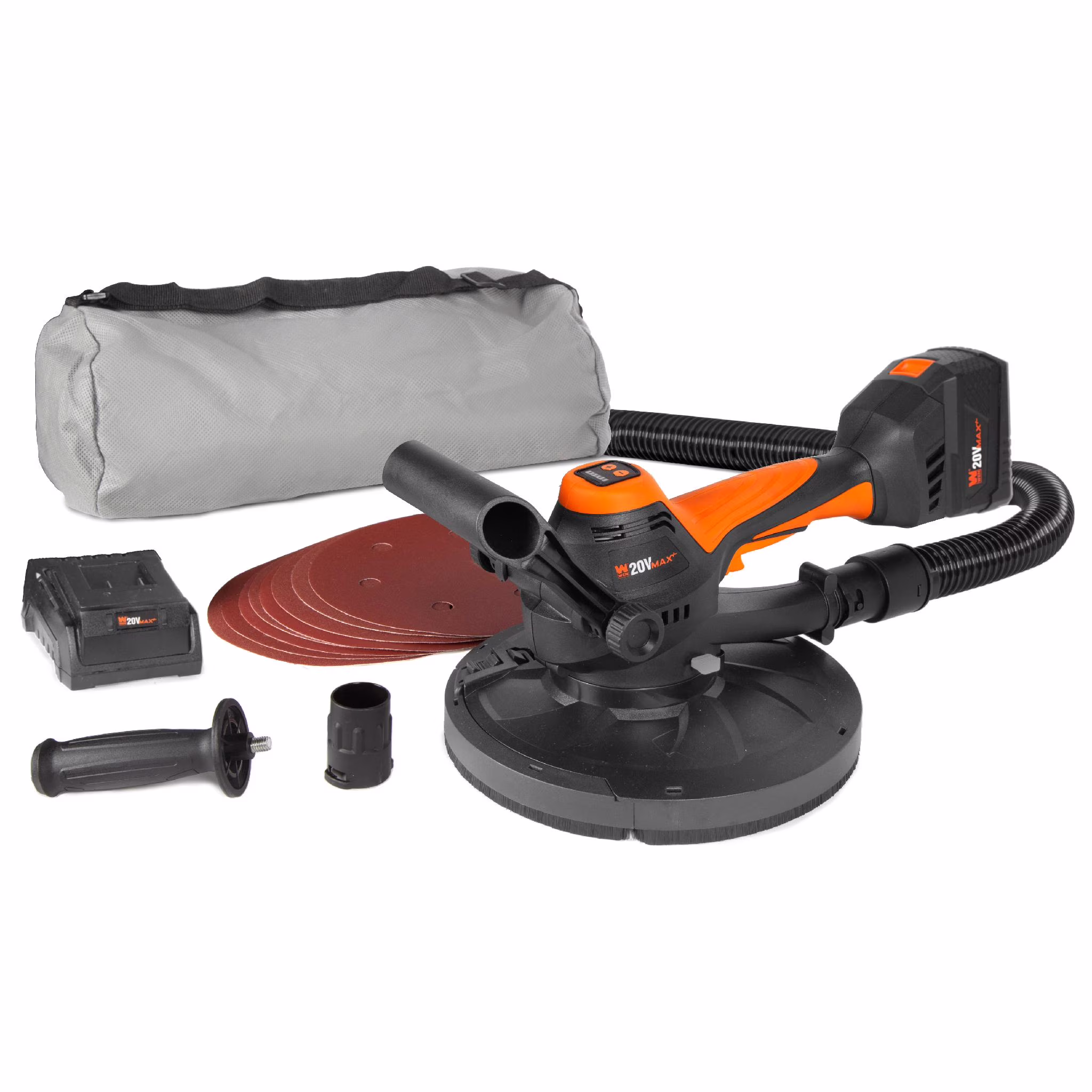 WEN 20V Max Brushless Handheld Drywall Sander with 4.0Ah Battery and Charger
