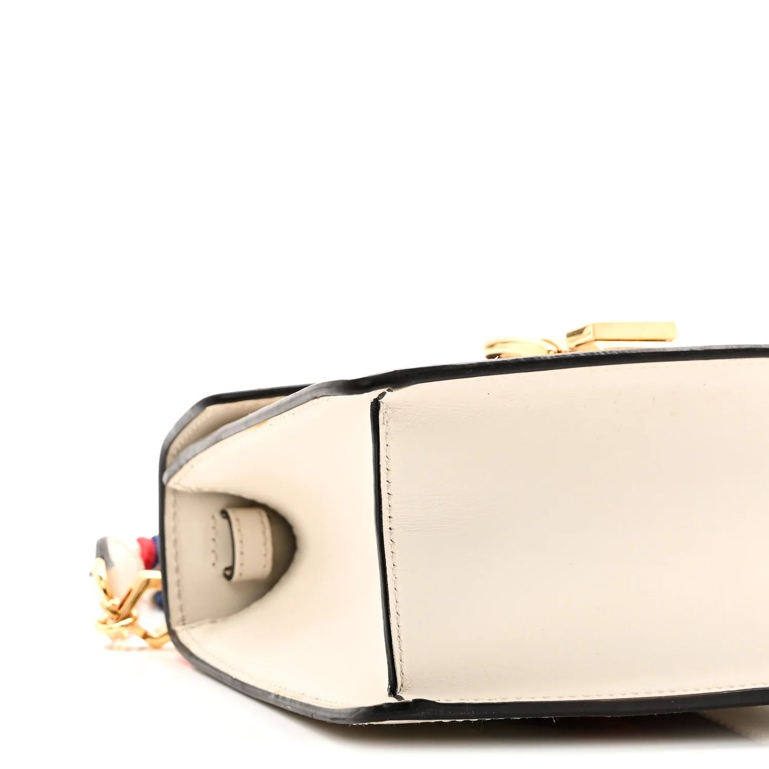 Calfskin Mini Sylvie Top Handle Bag White
