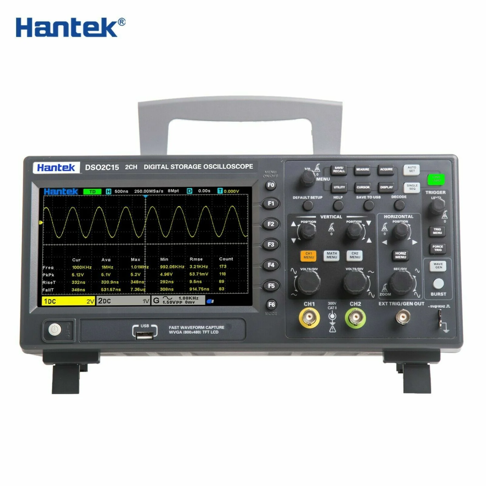 Digital Storage Oscilloscope 1GSa/S 8M DSO2C10 DSO2C15 DSO2D10 DSO2D15(DSO2D10) - Image 6