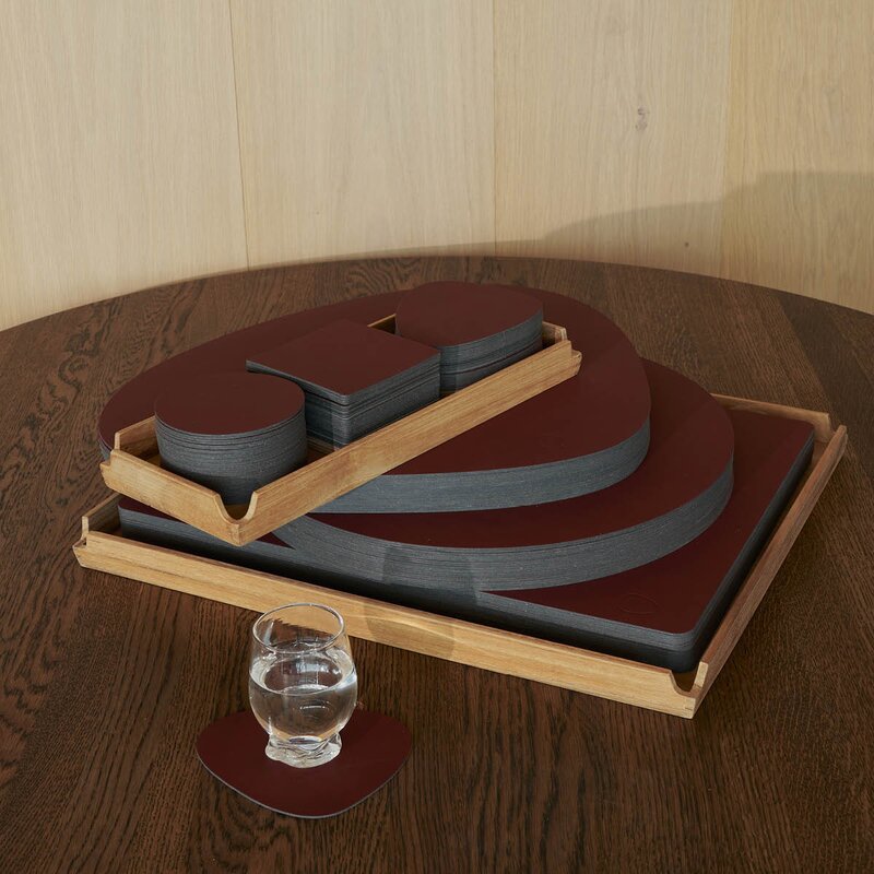 Nupo Circle glassbrikke 10 cm Burgundy