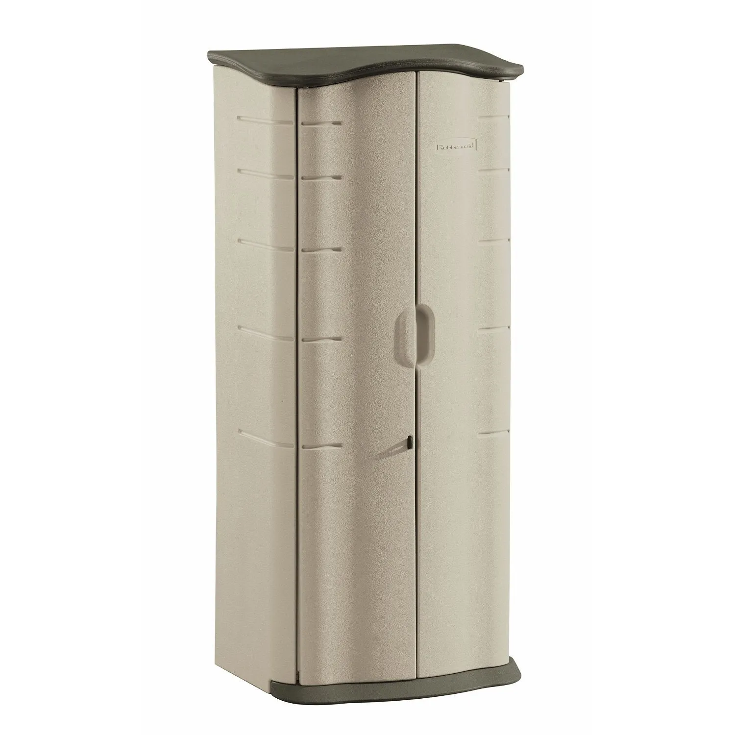 Abri de rangement extérieur vertical en résine résistante aux intempéries