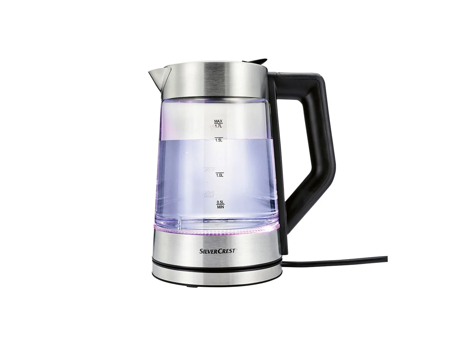 SILVERCREST KITCHEN TOOLS Bouilloire en verre, 1,7 L