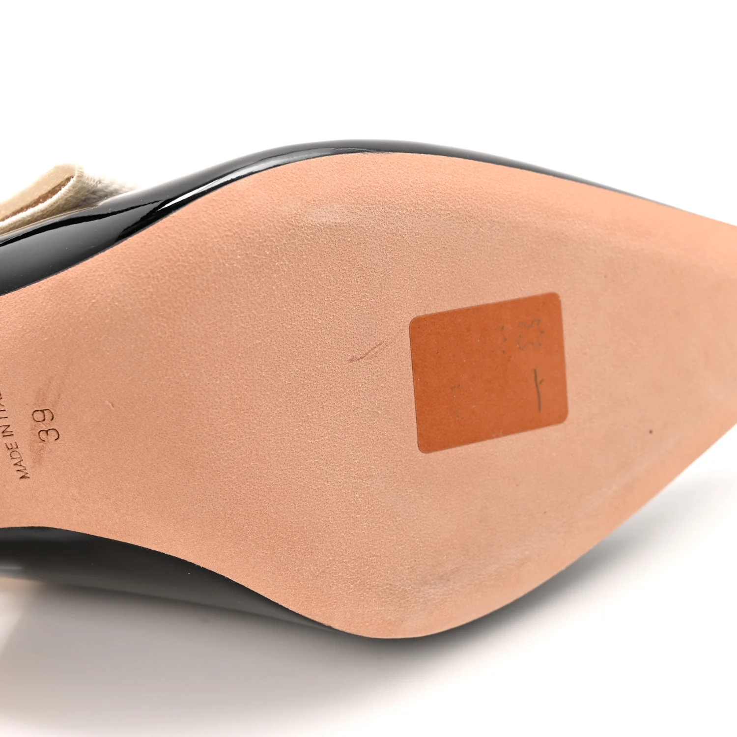 Patent Ribbon J'Adior Slingback 100mm Pumps 39 Black