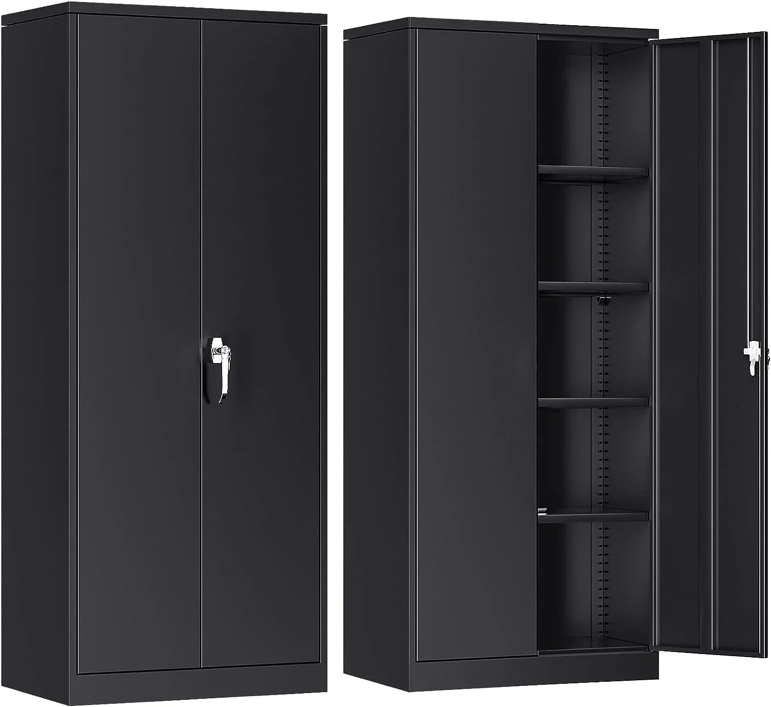 Atripark Metal Storage Cabinet with Lock, 72" Lockable Garage Tool Cabinet with Doors