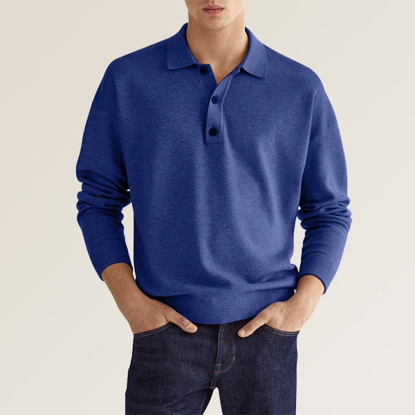 Men's casual lapel top