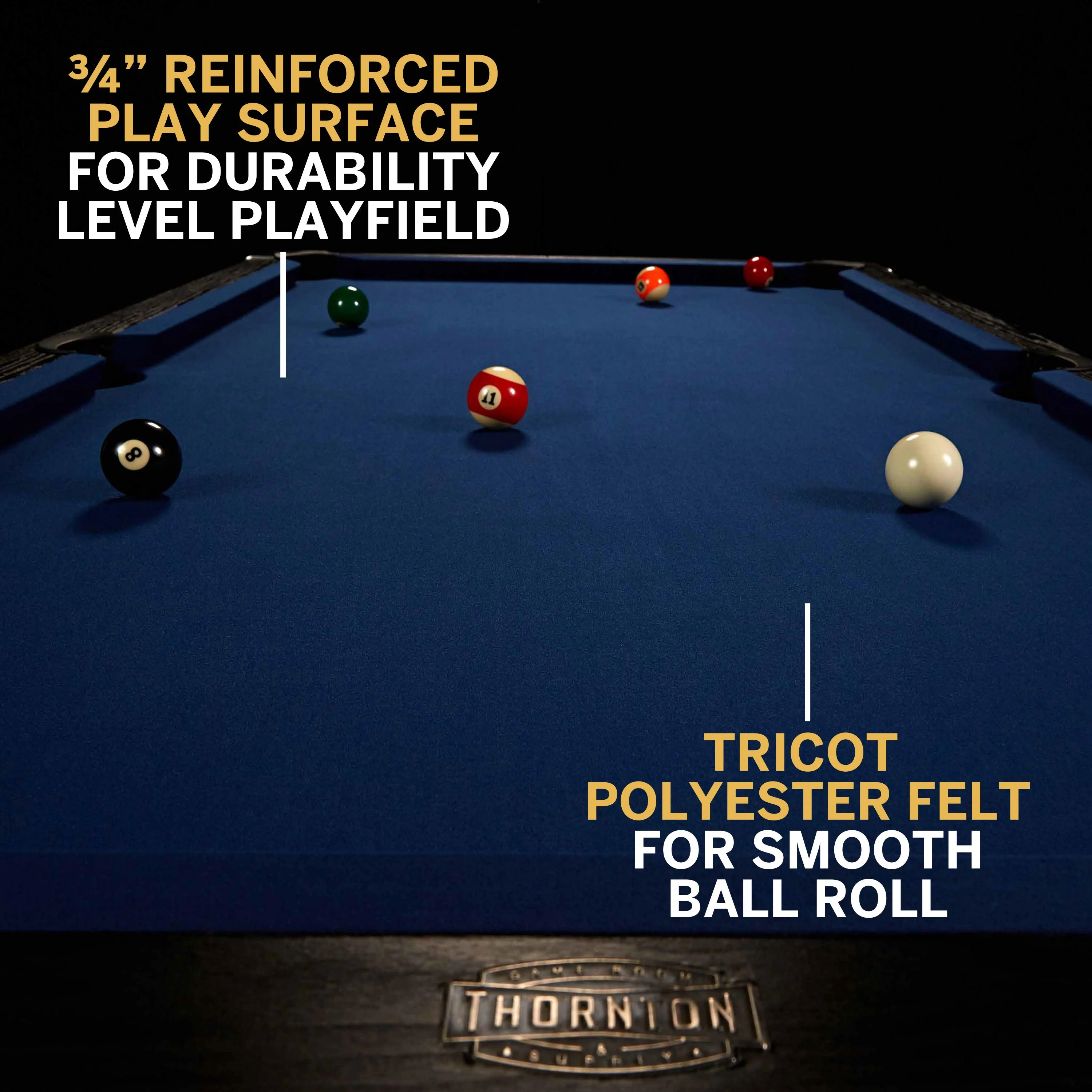 7 ft Arcade Billiard Table with Pool Ball and Cue Stick Set (84 in x 48 in) - Image 4