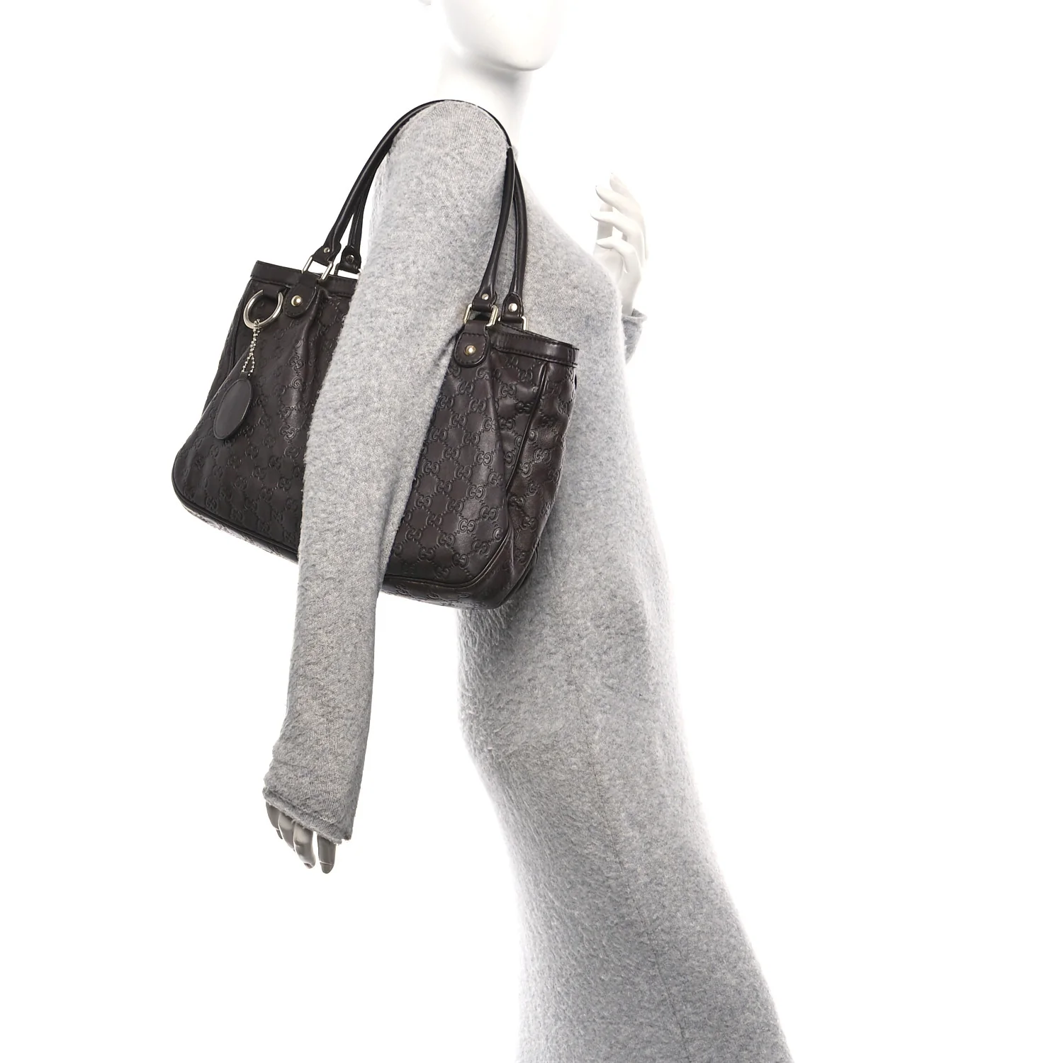 Guccissima Medium Sukey Top Handle Tote Chocolate
