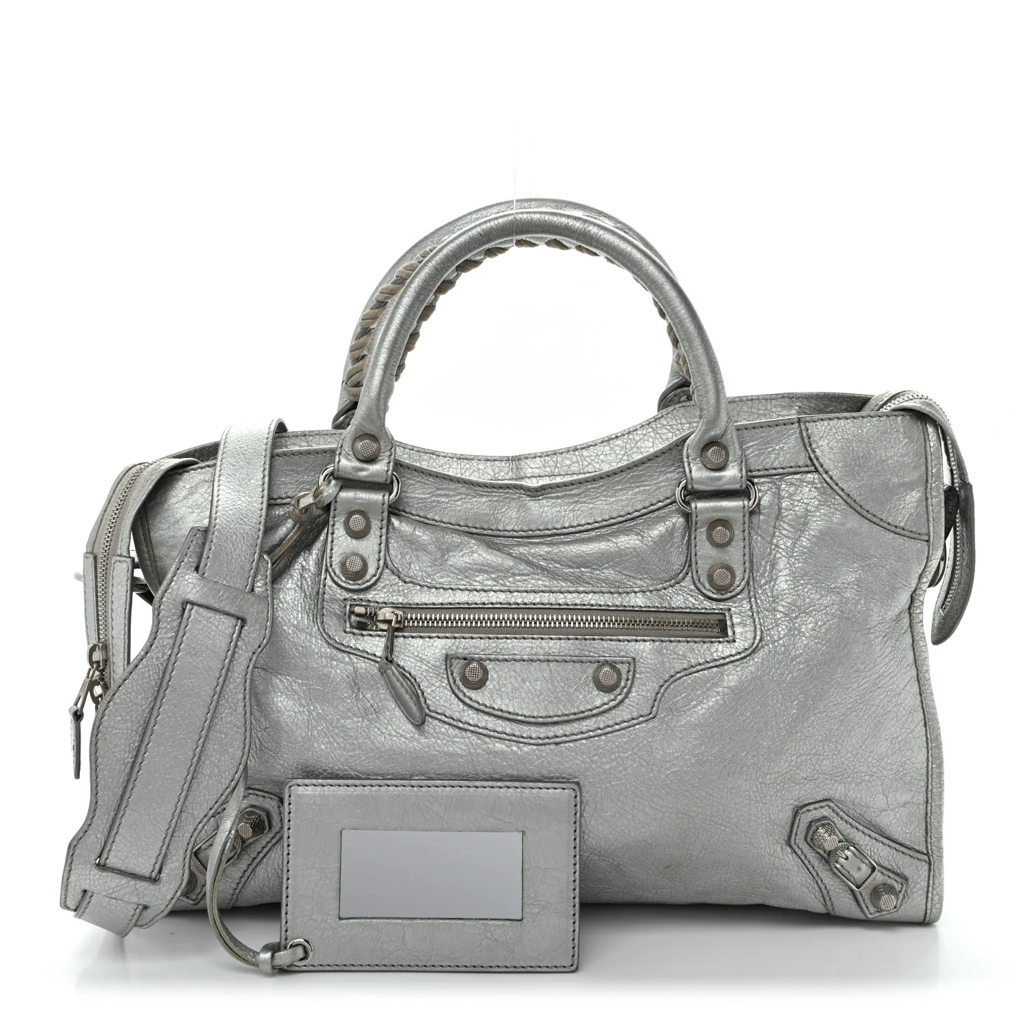 Metallic Agneau Giant 12 Silver Hardware City Gris Aluminum