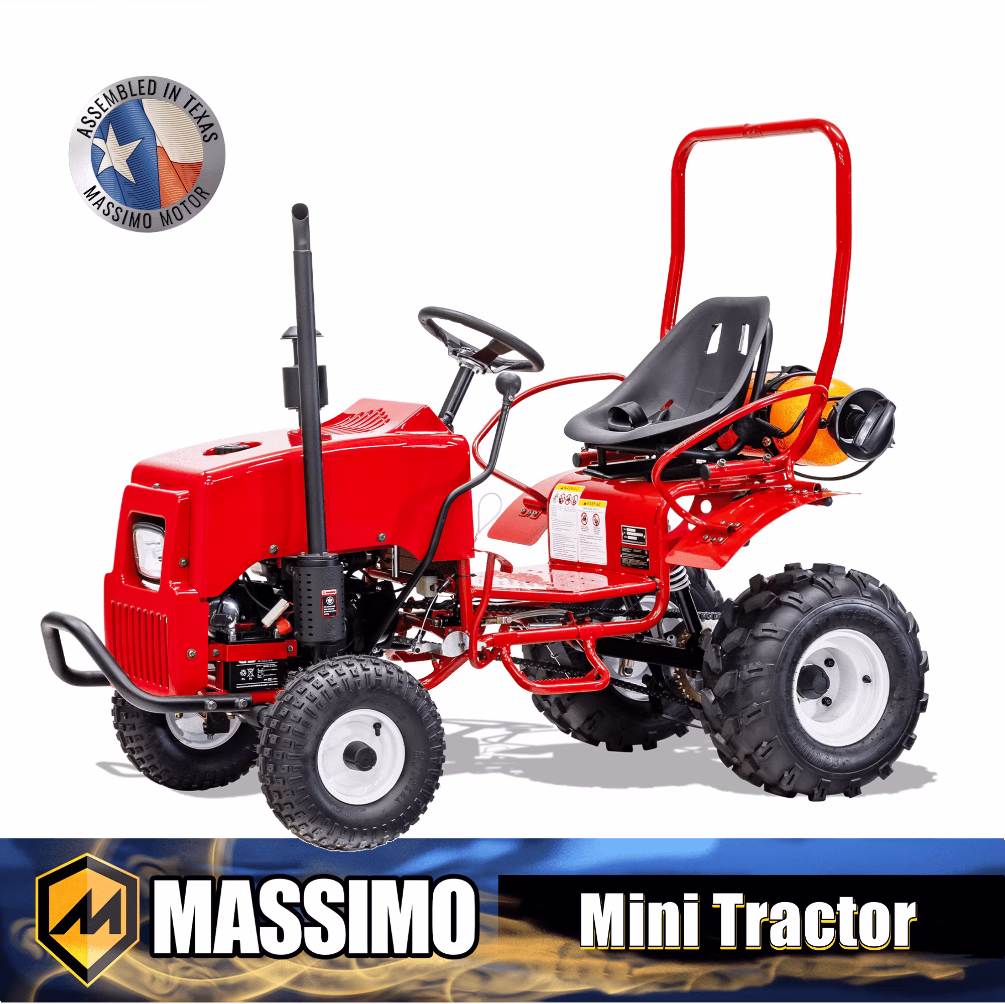 Mini Tractor 110cc 2WD Gas Go Kart �C Kids Youth Ride-On Utility Vehicle �C Green(Green) - Image 3