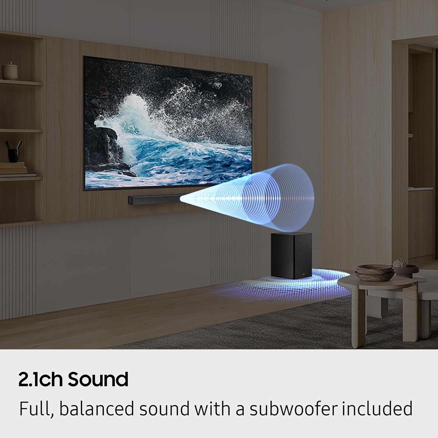 Samsung QN55S90FAFXZA 55 Inch 4K OLED Smart TV with a HW-B550F B-Series Soundbar 2.1 Ch and Subwoofer (2025)