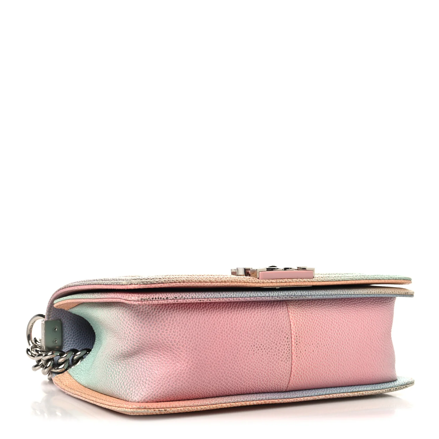 Caviar Quilted Medium Cuba Rainbow Boy Flap Pink Multicolor