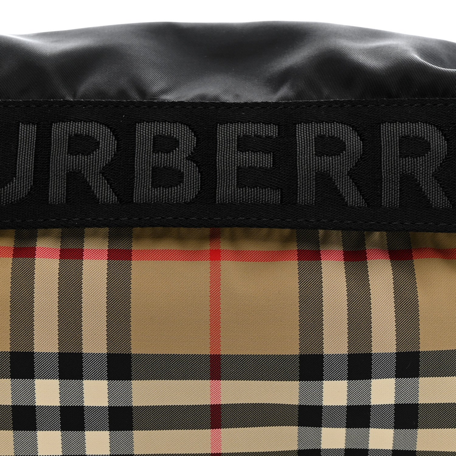 Nylon Vintage Check Sonny Bum Bag Archive Beige Black