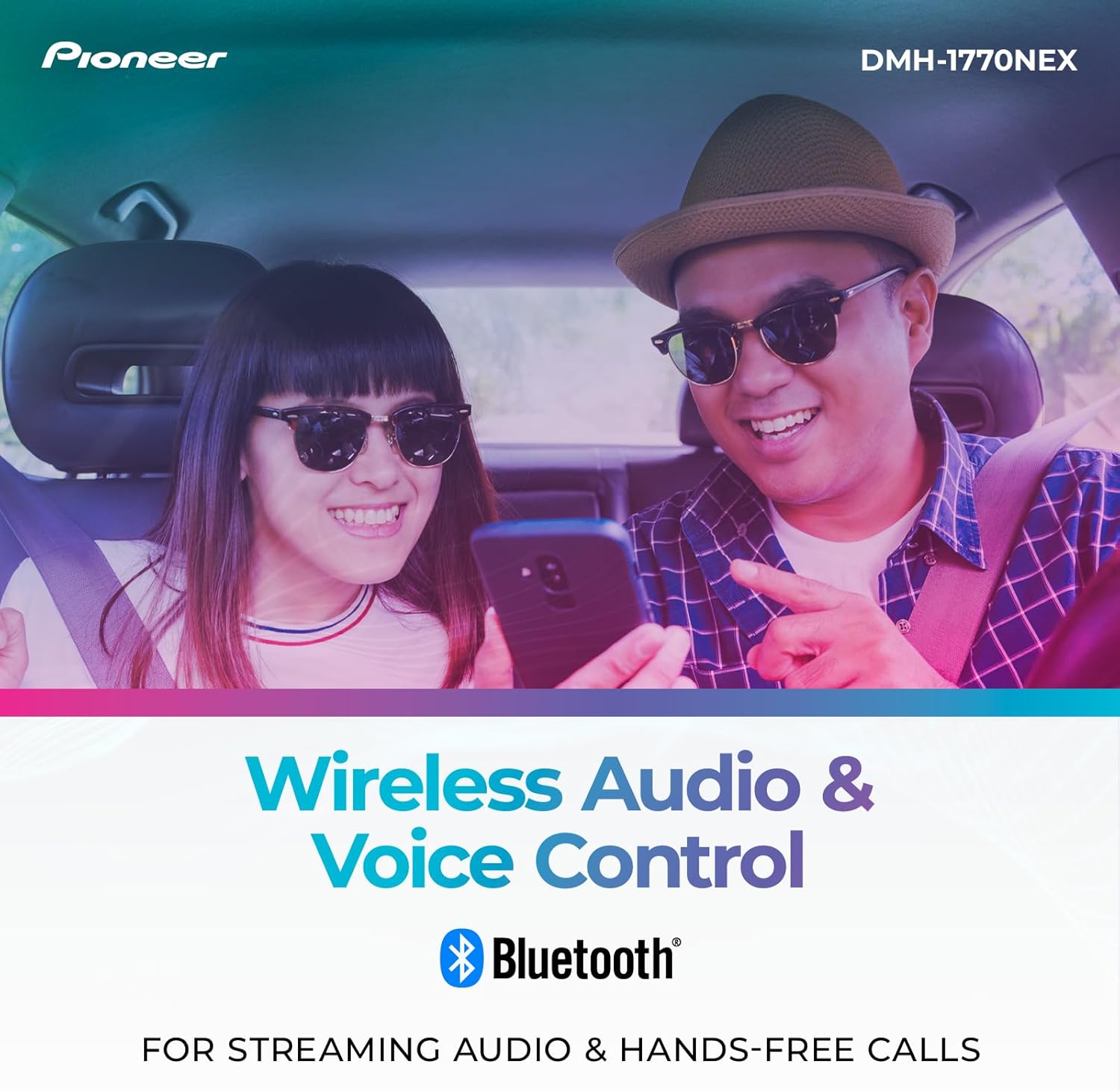Pioneer DMH-1770NEX Double-DIN Digital Multimedia Receiver  Wired Apple CarPlay and Android Auto  6.8” Capacitive Touchscreen