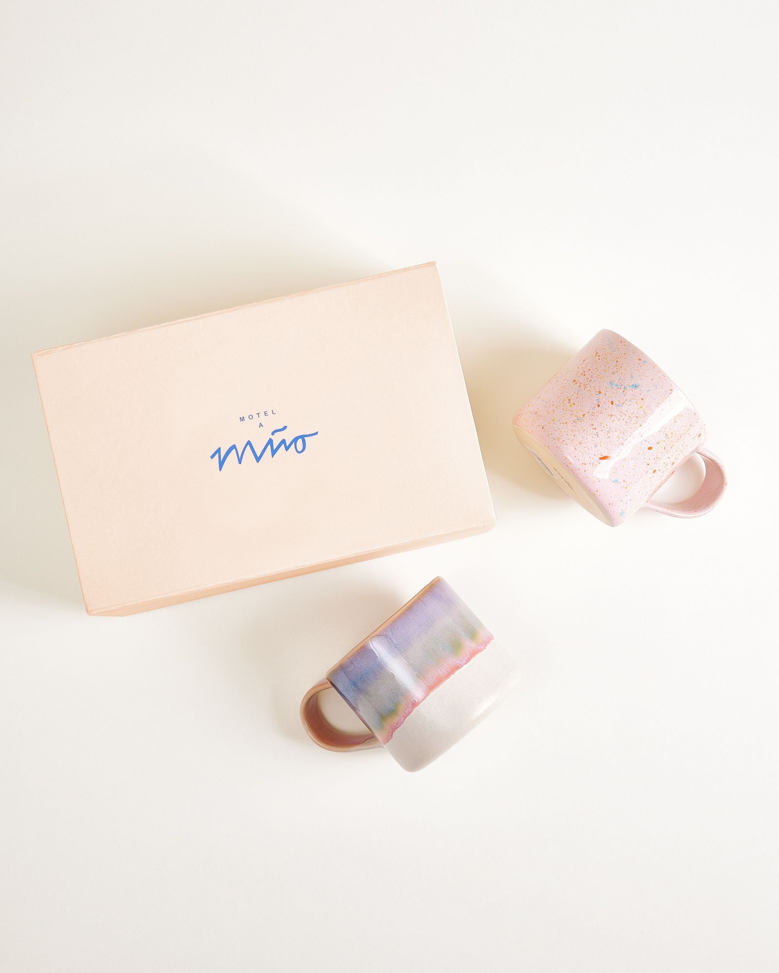 NÓDOA - GIFT SET LARGE MUG PINK BLUE 3 PIECES