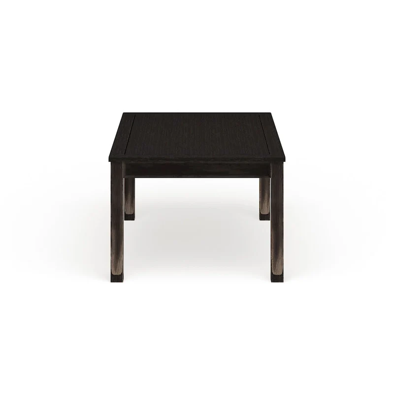 Rectangular Solid Wood Dining Table – Antique Black