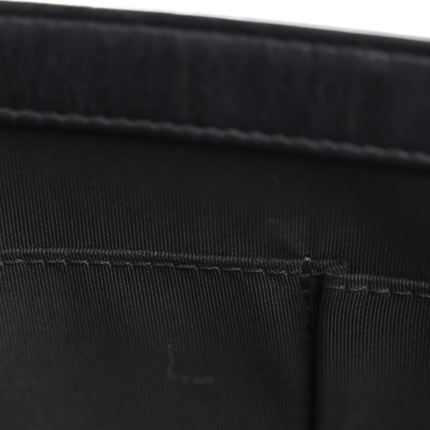 Calfskin Embossed Stitch Large Boy Flap Black