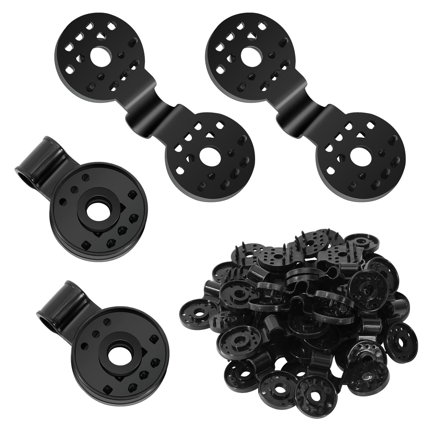 Svepndic 40 Piece Shade Cloth Plastic Clips Round Plastic Black Clips for Sun Shade Net, Anti Bird Netting, Garden Netting, Shade Netting, Shade Fabric