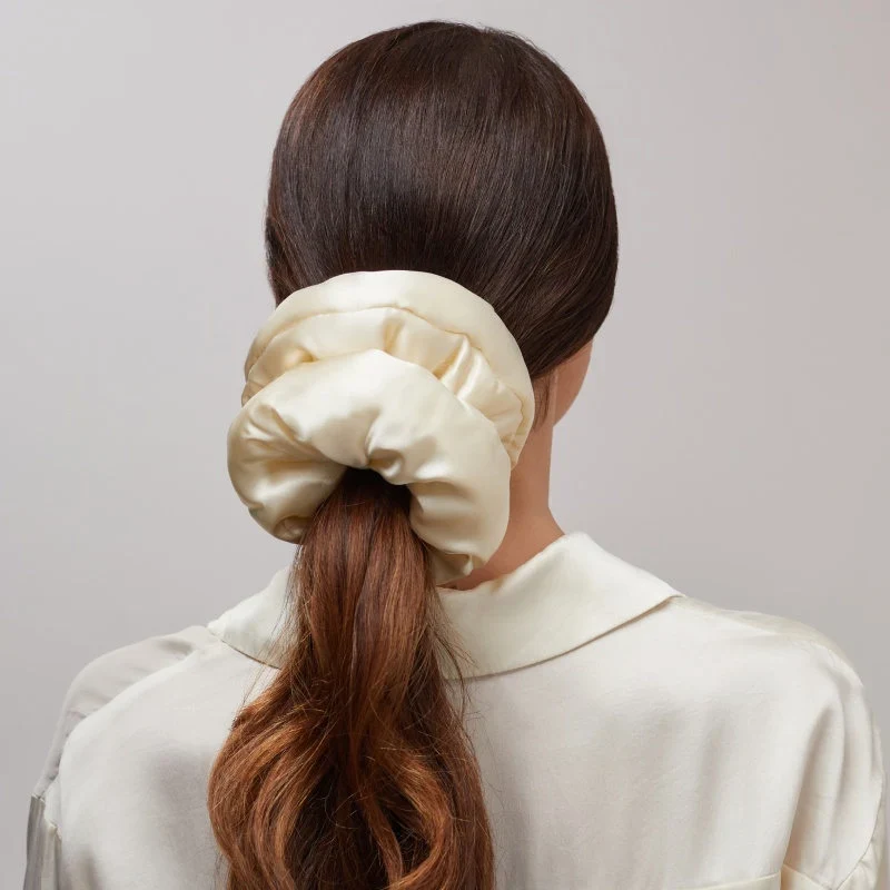 Champagne Gold Padded Scrunchie