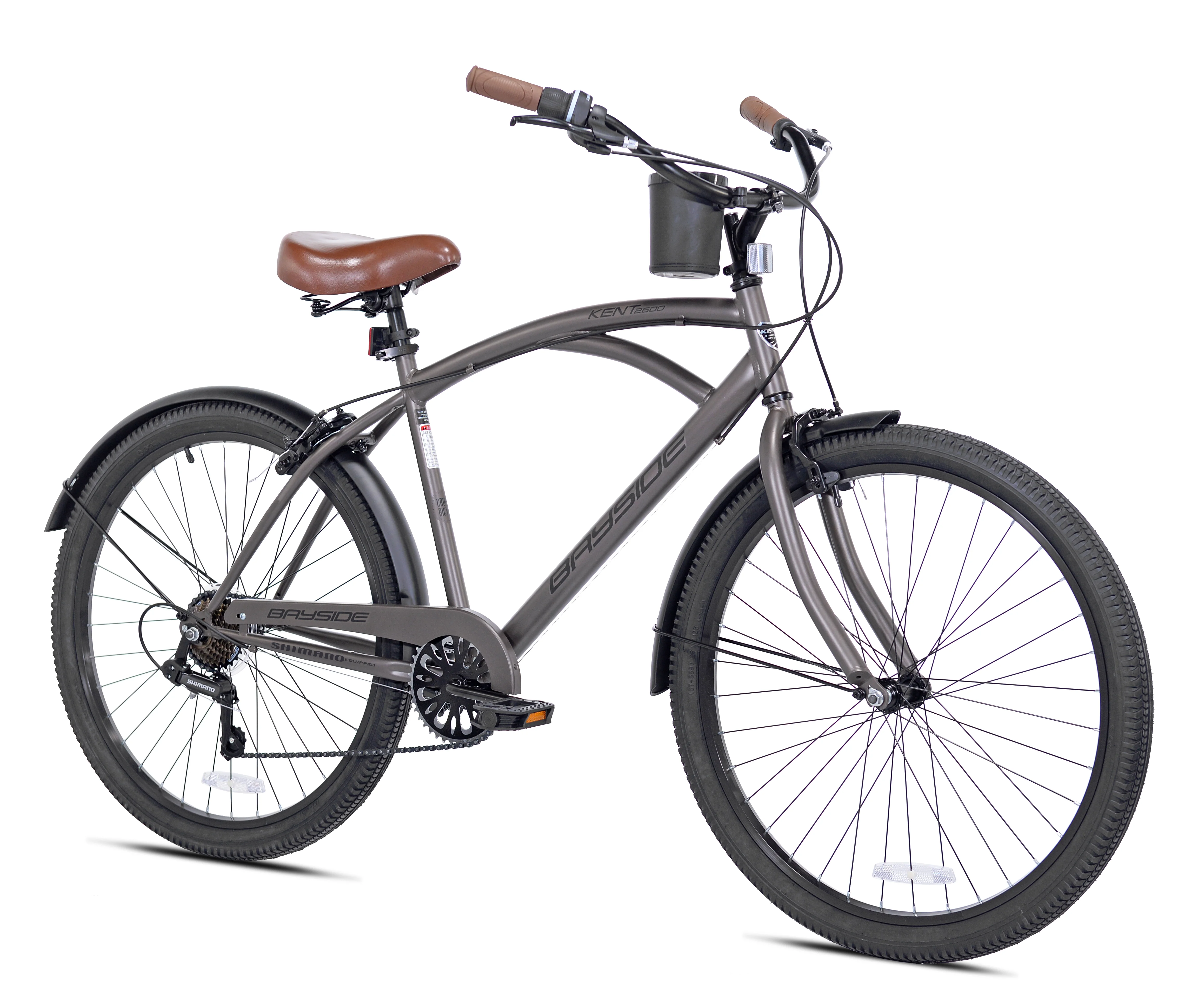 26 In Bayside Men's Cruiser Bike, Satin Cocoa Image 9