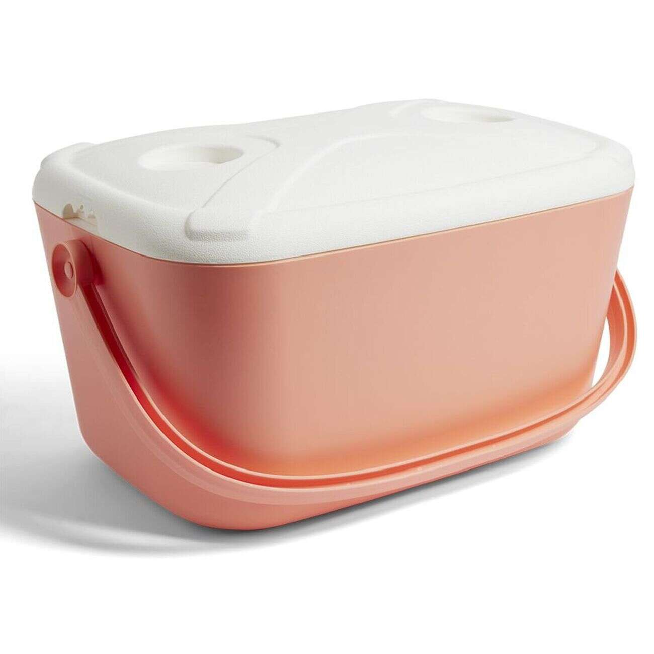 Glacière 20L conservation 8h plastique bleu ou corail 46x32x27cm